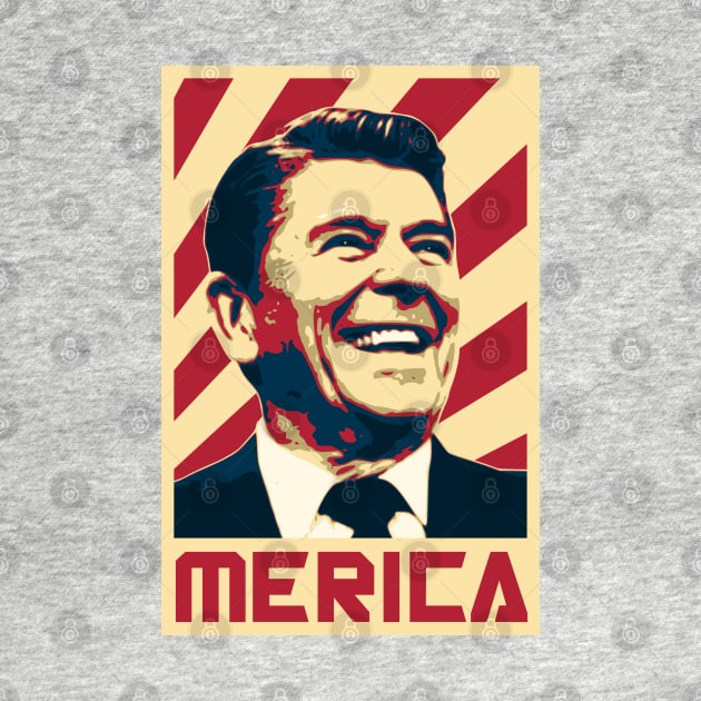 Reagan Merica Retro Propaganda by Nerd_art